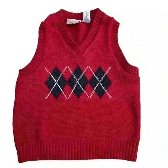 b.t. kids Other - BT Kids Boys Sweater Vest Cable Knit Red V-Neck size 6